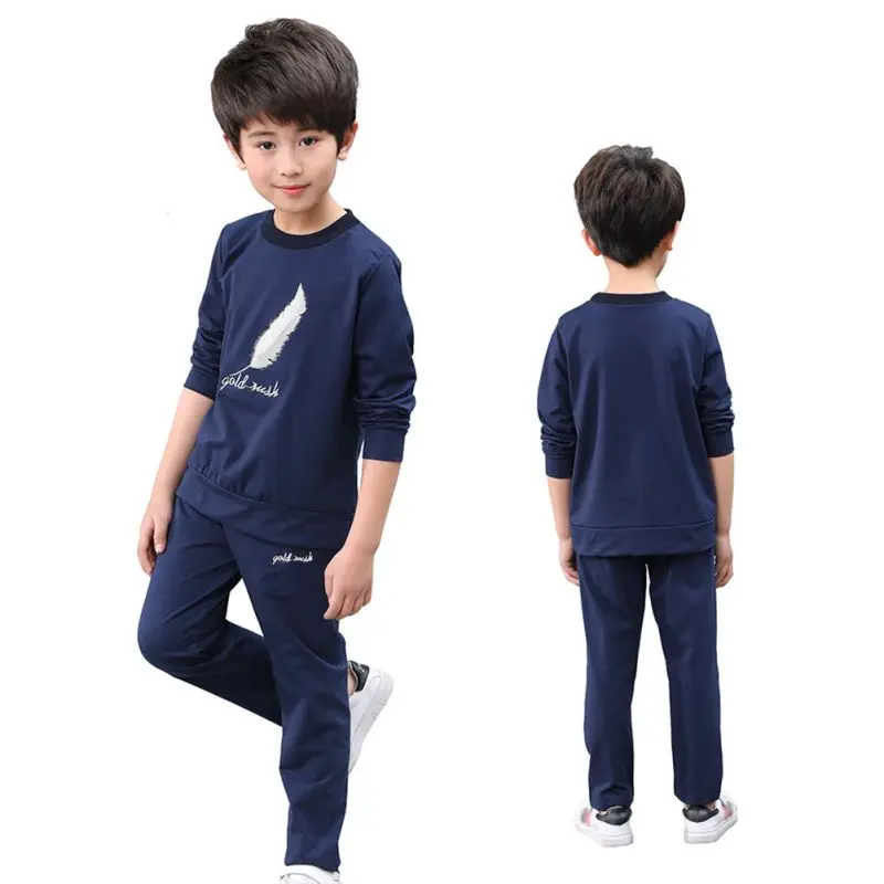 

Best Selling Children's Clothes Set Kids Sweatshirt+Trousers 2pcs Suit Autumn 2019 Newly Boy Soft Warm Clothing Fashion 4-11Y