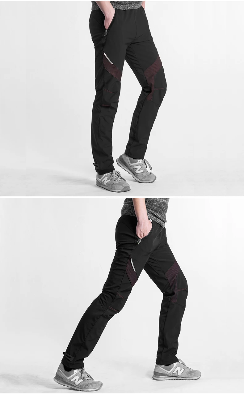 ROCKBROS, зимние мужские спортивные штаны, флисовые штаны для горного велосипеда, штаны для велоспорта, штаны для бега, одежда для велоспорта