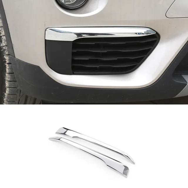 

ABS Plastic For BMW X1 F48 2016 2017 2018 Car front fog lamp foglight eyebrow cover trim auto accessories styling
