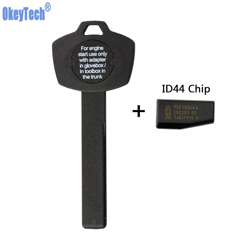 

OkeyTech 1PC Replacement Emergency Plastic Key Blade for BMW X5 X6 E93 E92 E60 With ID44 PCF7935AA Chip Without Chip for Choose