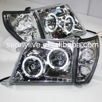 

For TOYOTA Prado 3400 FJ90 LC90 Head Lamp Angel Eyes 1996 to 2003 Sliver Type