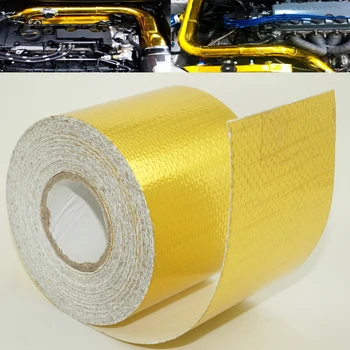 

2"x32' Roll Self Adhesive Reflective Gold High Temperature Heat Shield Wrap Tape Free shipping