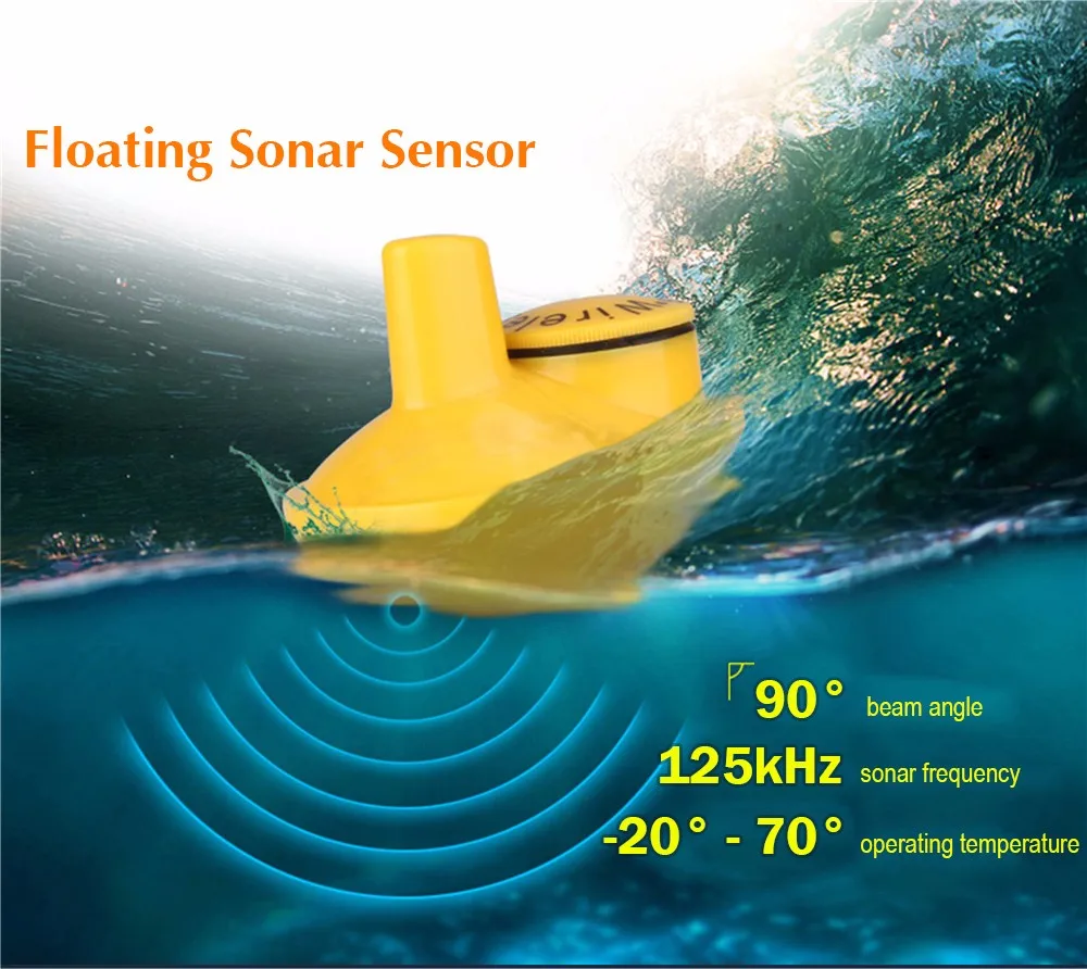 Localizador de peixes sem fio sonar sensor
