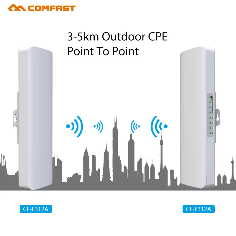 2PCS Comfast point to point Wireless bridge 300Mbps 3 5KM Outdoor Router 5 8 Ghz WIFI 2