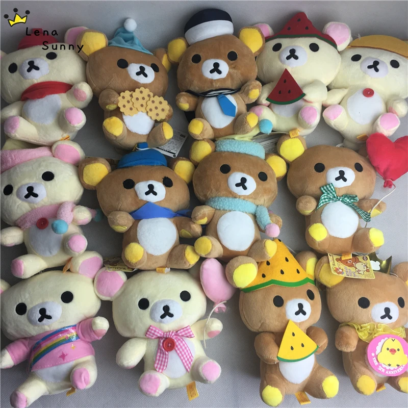 

2Pieces/Lot Mixed Styles Rilakkuma Bear Plush Toy,Wedding/Party/Company Anniversary Promotional Rilakkuma Bear Gifts Toy