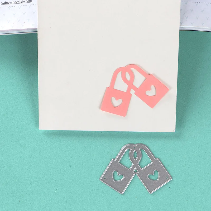 

DUOFEN METAL CUTTING DIES Valentines Day Love Locks stencil for DIY papercraft projects Scrapbook Paper Album