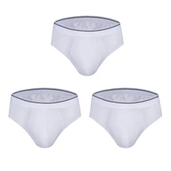 

TEXIWAS 3pcs/lot Men's underwear male briefs cotton youth sexy loose shorts waist plus size trousers tide letters