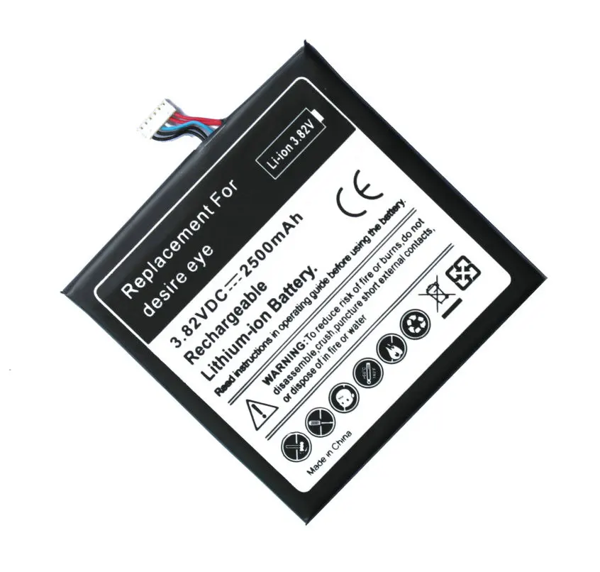 Ciszean 5 шт./партия 2500 мАч B0PFH100/BOPFH100 3.82VDC сменный литий-полимерный аккумулятор для htc Desire Eye 4G M910X M910n
