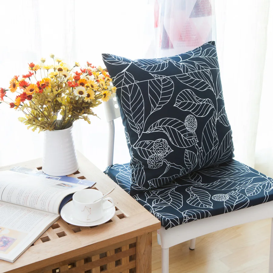 Korean Style Fresh Leaves Cotton Cloth Pillow Case Pillow Cover