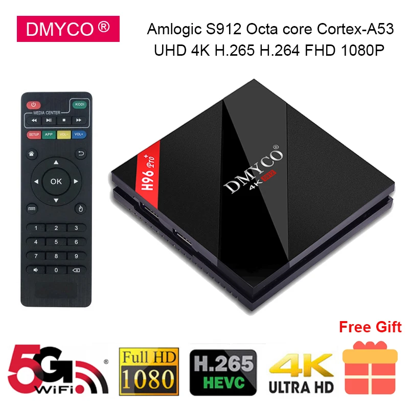 

android TV Box android 7.1 OS Amlogic S912 Octa core 5G WiFi Bluetooth USB3.0 Media Player H.265 VP9 HDR 4K HD Smart Set top box