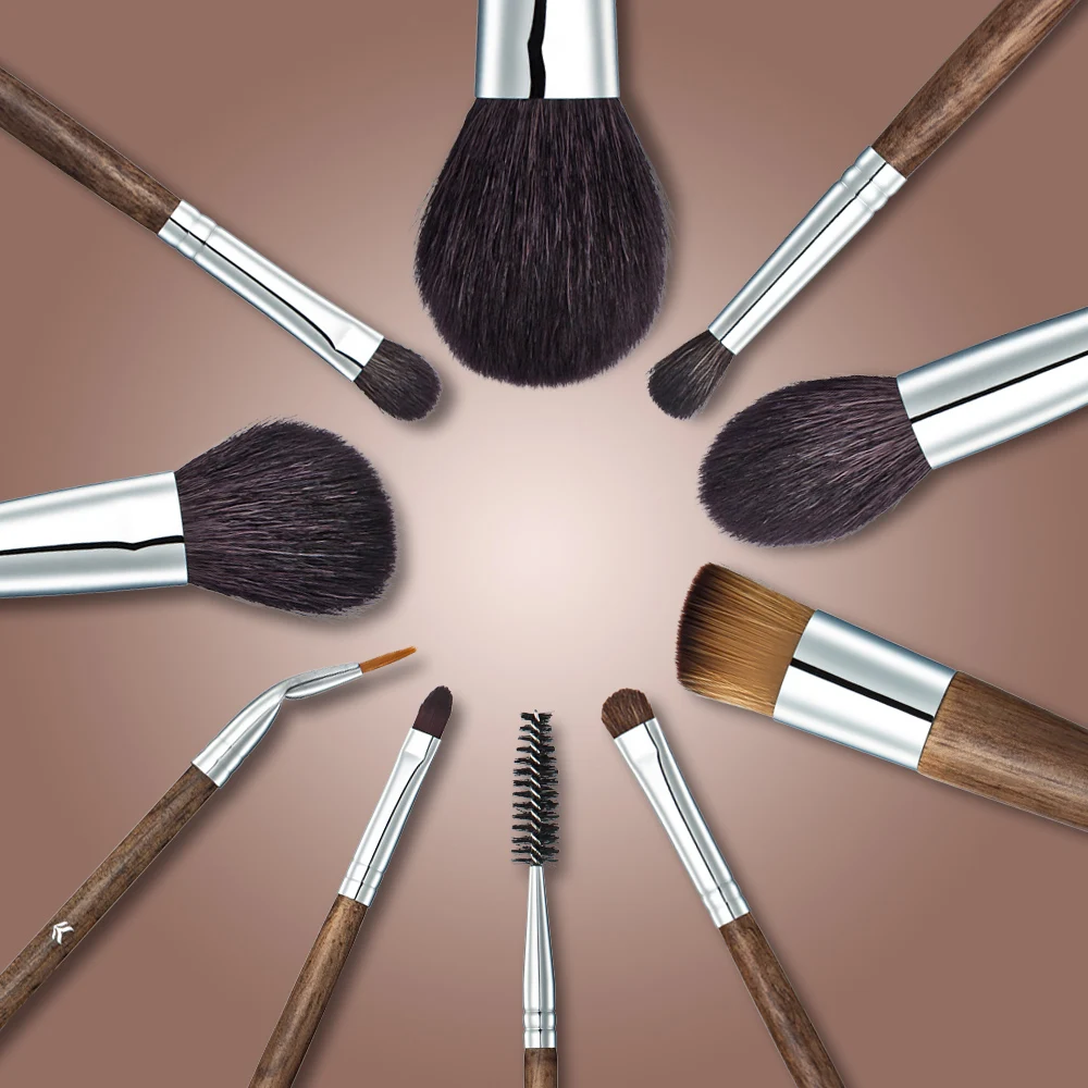 HUAMIANLI High quality 10 animal hair make up brushes for art illustrations It can enhance the