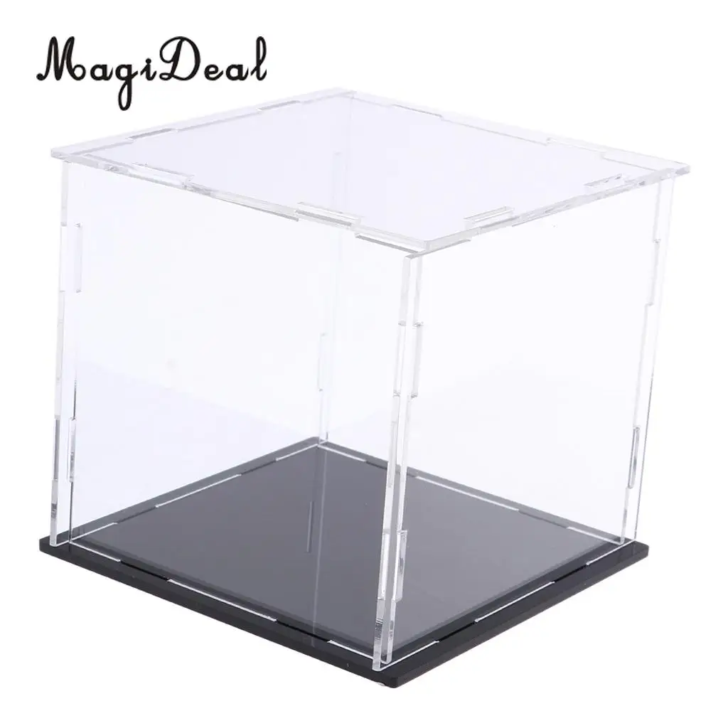 MagiDeal Square Acrylic Display Case Dust-proof Show Box for Plane Car Boat Model 6*6*6inch