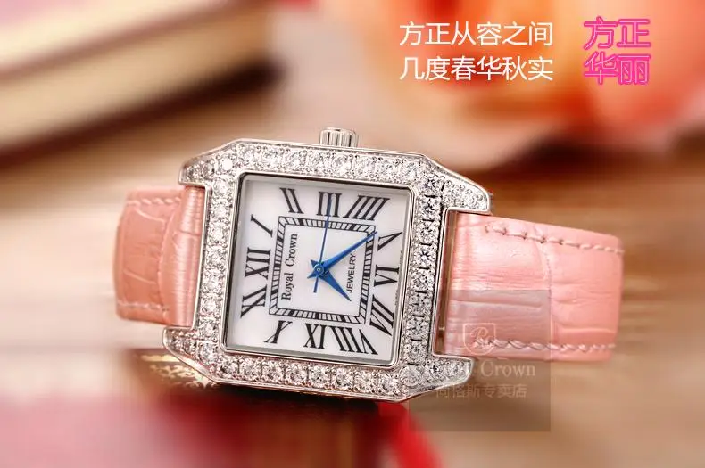 definir cristal horas moda fina vestido pulseira de couro luxo strass presente
