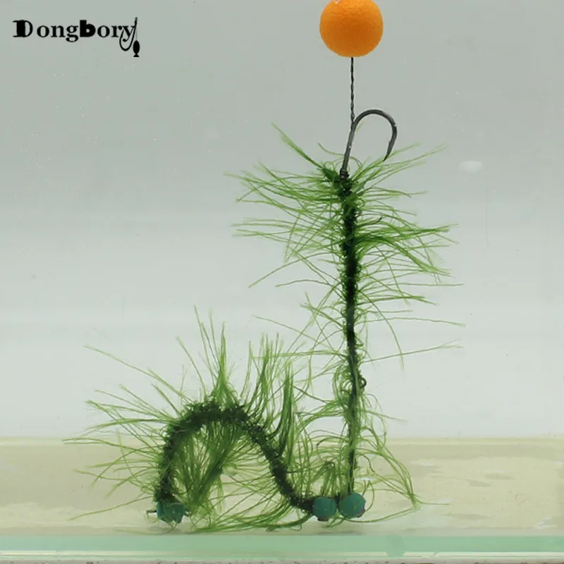 2PCS/Pack Carp Fishing Hook Link Ready Made Hair Rig Weed Line Chod Ronnie Combi Rig Accessories Terminal Tackle 2 4 6 8