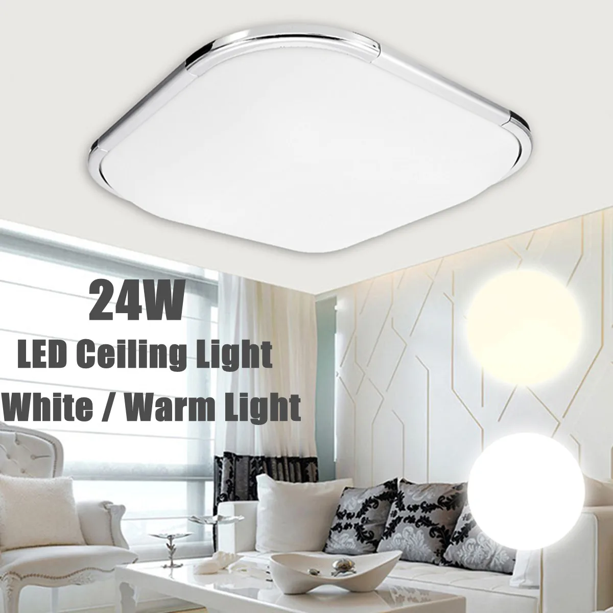 

24W Square Modern Lamp LED Ceiling Down Light Bedroom Lamp Surface Mount Fixtures Acrylic Ceiling Light Home Bedroom Living Room
