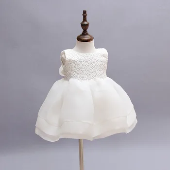 

2017 Baby Girls Dress Infant red/white Dress For wedding Girl First Birthday Baptism Clothes Formal Tutu Dresses for Girls