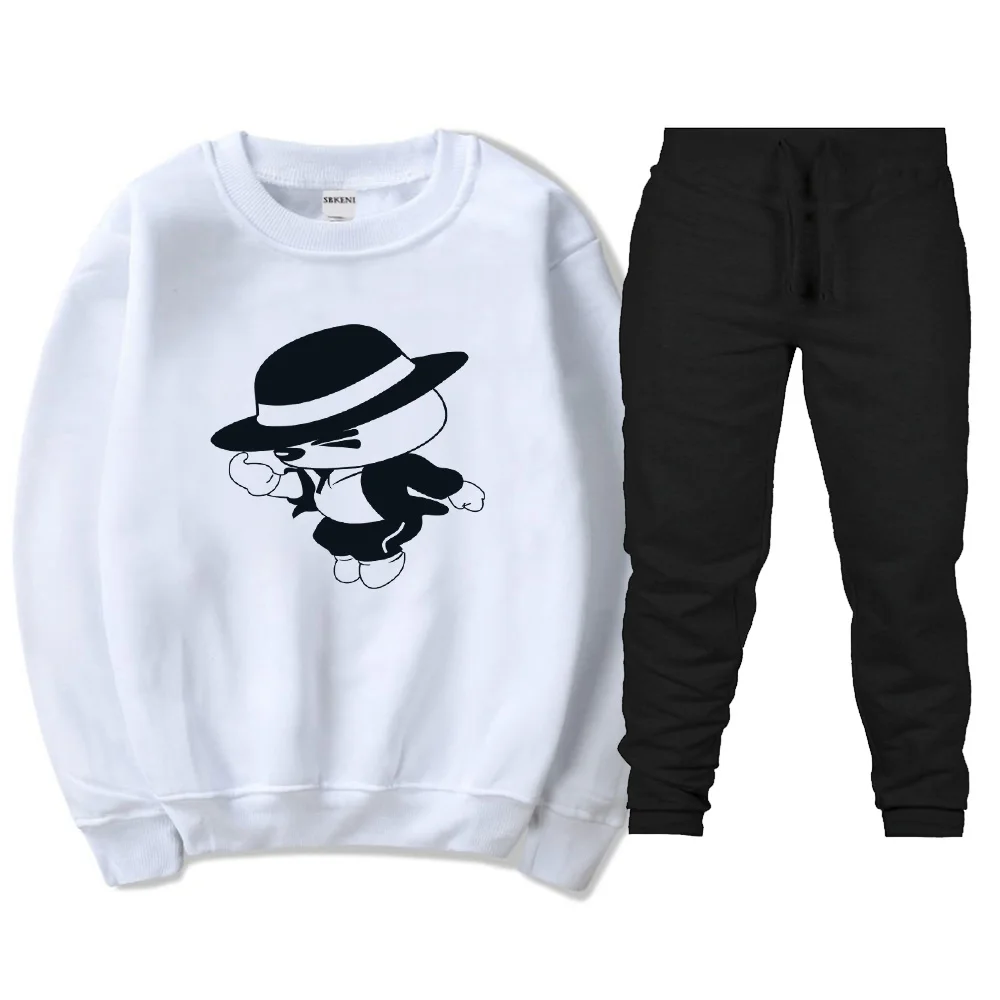 

Autumn Winter 2019 Funny Print Hoodies Sweatshirts+Sweatpants Suits Men Hoodie Sweatshirt Male/Female Warm Fleece Pullover