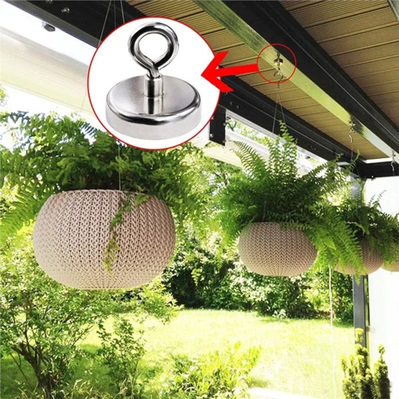 

42mm Fishing Magnet Strong Magnetic Suction Double Side Hanging Hooks MAL999