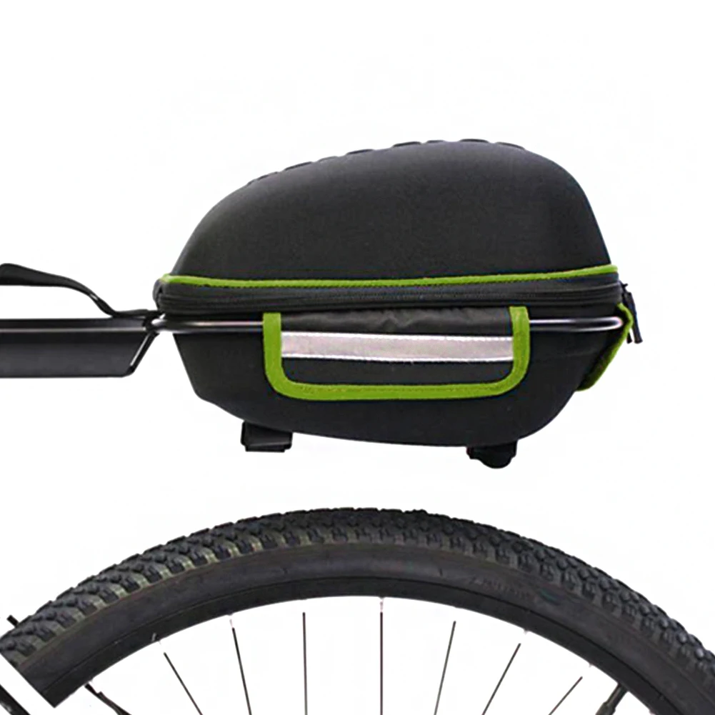

Anti Fall Riding Storage Hardshell Bicycle Bag Rear Shelf EVA Outdoor Large Capacity Zipper Quick Release With Lid Dustproof