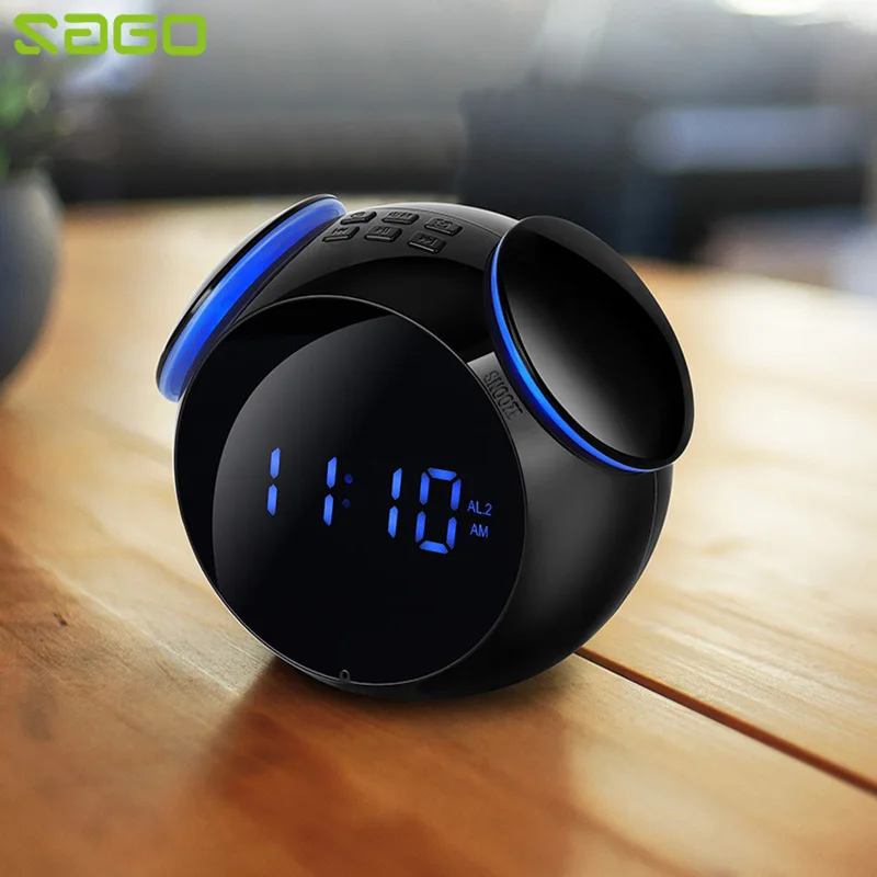 Саго Портативный Беспроводной BLuetooth Динамик светодиодный Время Дисплей