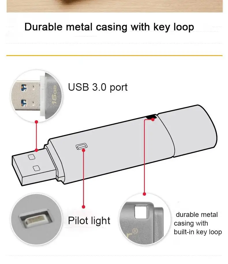 Kingston USB флеш-накопитель, флеш-накопитель, 8 ГБ, 16 ГБ, 32 ГБ, 64 ГБ, USB 3,0, металлический персональный, безопасный, usb накопитель, запоминающая карта, usb флеш-накопитель