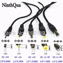 5 шт. 5 Тип 2,0 USB порт для 2,0*0,6 мм 2,5*0,7 мм 3,5*1,35 мм 4,0*1,7 мм 5,5*2,1 мм 5 В DC баррель Джек Кабель питания черный разъем
