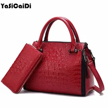 De lujo de Alta PU de Cuero de Cocodrilo patrón Bolsas Famoso Diseñador de Las Mujeres Grandes Bolsas de Hombro Bolso Y Bolsos Bolsos de Mujer Suave