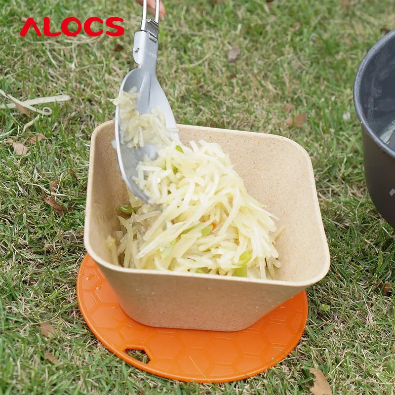 Plegable al aire libre duro aleación de aluminio pala cocinar arroz espátula acero slice Pancake der Wender 30g cuchara camping Vajilla