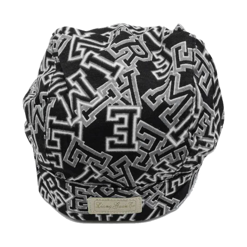 

Brimless fashionable English letter baby hats spring and autumn for boys and girls 0-12 months old baby hood pirate hats