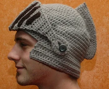 

Original Winter Men 6 Colors Knitted Hat Ancient Roma Soldier Helmet Wool Hat Cosplay Costume DIY Handmade Weave Mask Hat