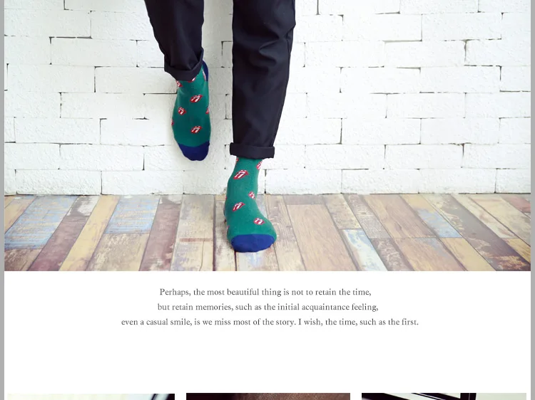 Новая мода мужские хлопковые носки губы язык впитывает пот человек носки EUR39-44
