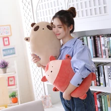 Милая подушка для животных плюшевая мягкая набивная Подушка плюшевая слон медведь из енота, лисы игрушка мультяшная Подушка диванная подушка под спину подарки для девочек