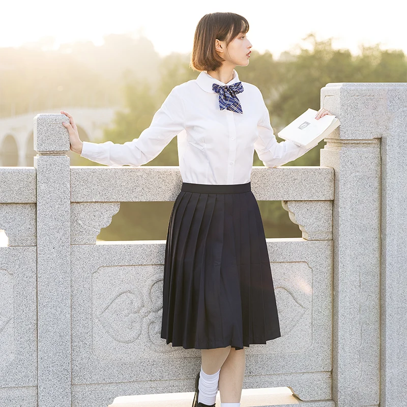 Светильник, розовая японская школьная форма, юбка jk, униформа класса, костюм моряка, костюм для колледжа, Женский студенческий костюм - Цвет: color4