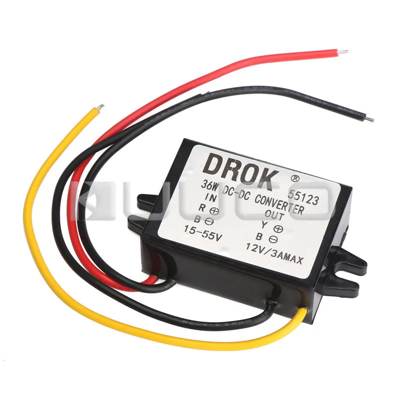

5 PCS/LOT Car Adapter DC 15~55V to 12V 3A 36W Step-Down Module 12V Power Supply Module/Power Converter