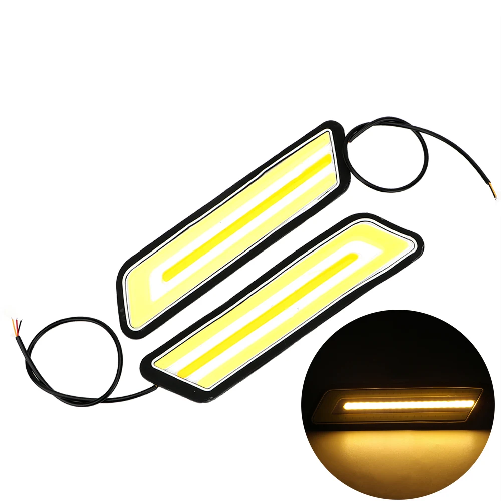 

1 Pair Super Bright LED Car DRL Waterproof COB Daytime Running Light Fog Lamp Flexible Reversing Light Turn Signal Lamps