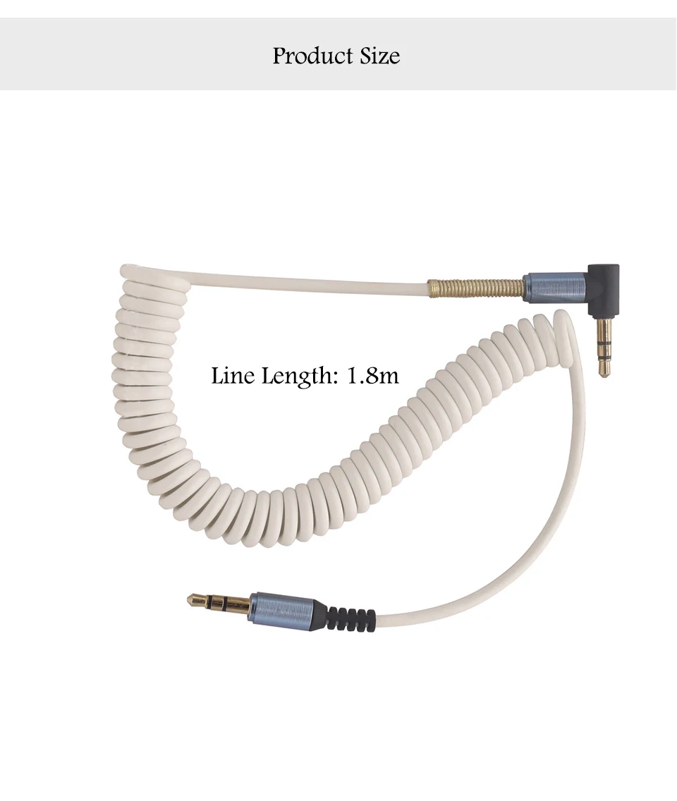 Flexible 3.5mm Car Jack Audio Aux Cable Male to Male Extend Stereo Scalable For Cellphone MP3 mp4 Mobile Phone About 1 (6)