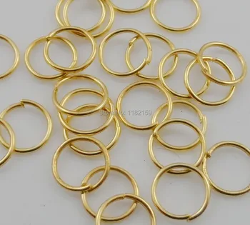 

Free Shipping 5000Pcs Jump Rings Open Connectors 8mm Gold Colors For Jewelry Making Craft DIY