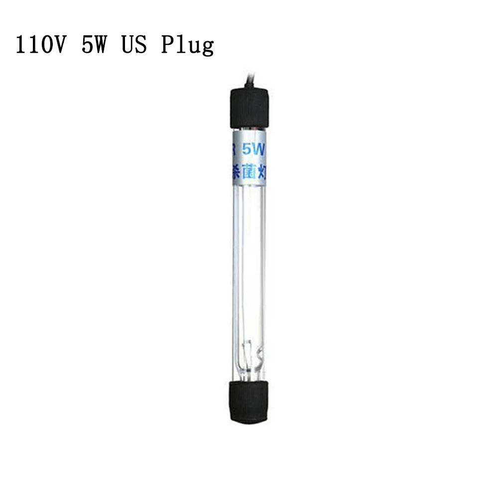 110V 5W US Plug Аквариумный Ультрафиолетовый лампа бактерицидное средство для дезинфекции очиститель воды ламповый аквариум УФС-стерилизатор освещение 5/7/9/11/13 Вт - Цвет: 110V 5W US Plug