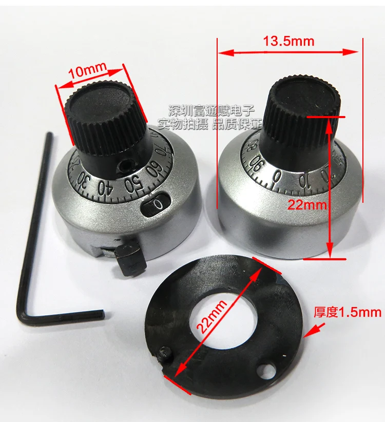 Taiwan TOPVR calibration knob H 23 6A (for multi loop potentiometers