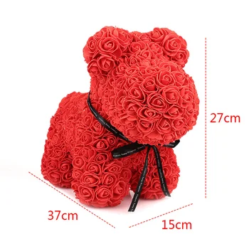 

2 Kind Cartoon Rose Dog Artificial Flowers PE Rose Flower Dog Christmas Gifts for Women Valentine's Day Gift Puppy Toys