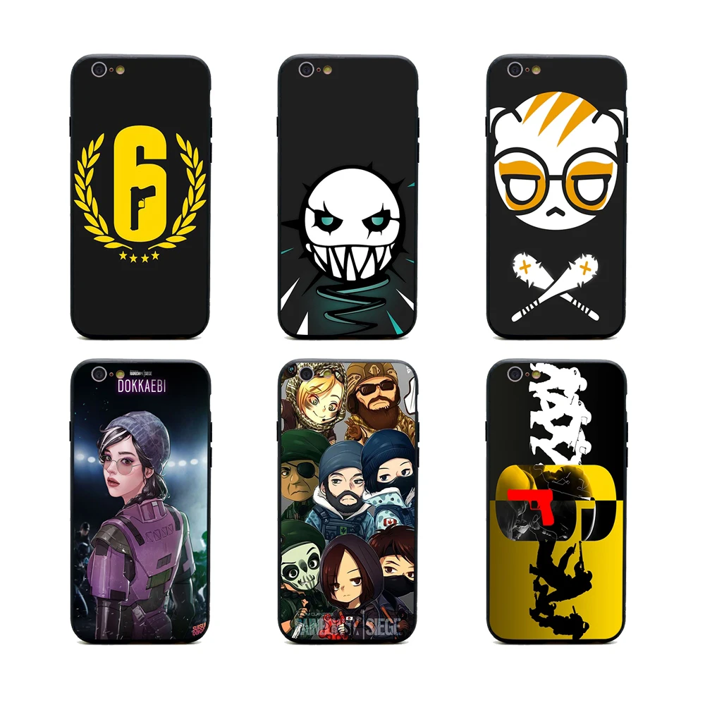 

rainbow six siege phone cases TPU+PC Black covers for iPhone X 6 7 8 plus 5 5s 6s se for Apple X best diy case