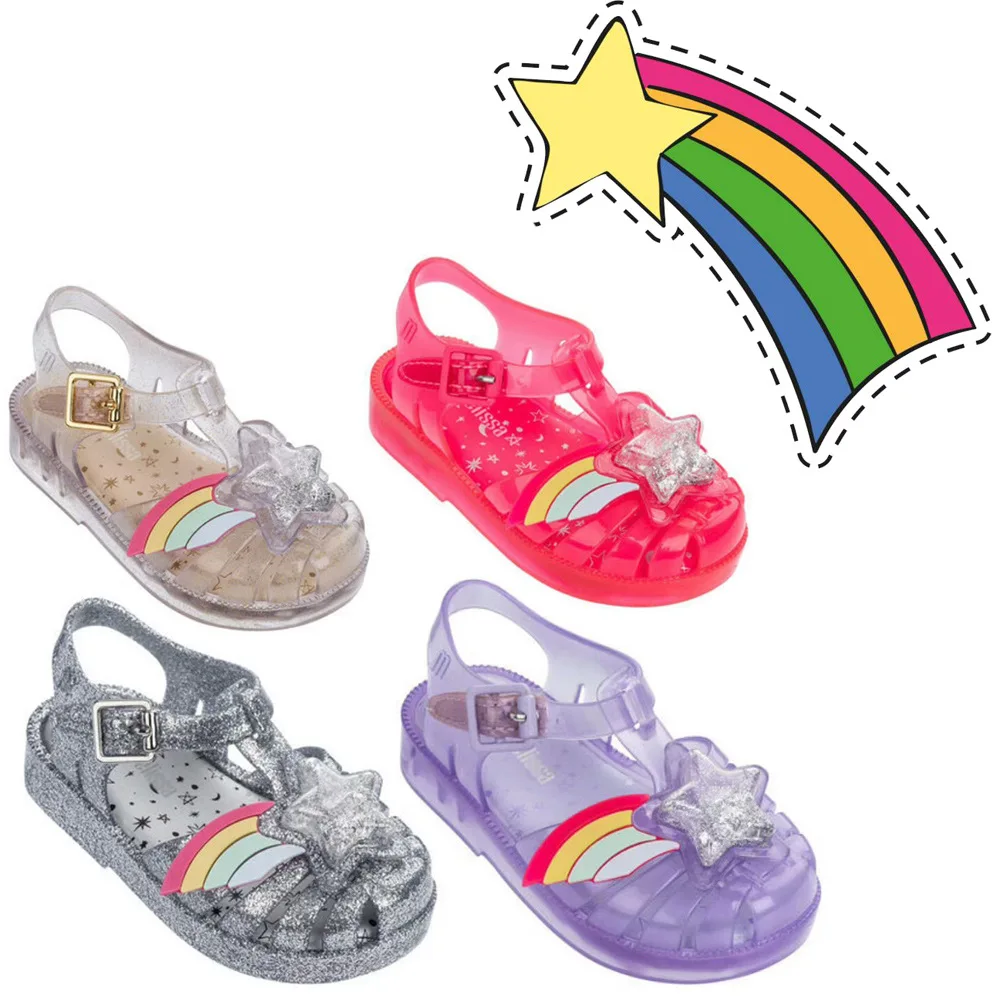 Mini Melissa/Новинка года; Летние римские сандалии для мальчиков и девочек; бразильские прозрачные сандалии; детские сандалии Melissa; пляжная обувь; нескользящая обувь для малышей