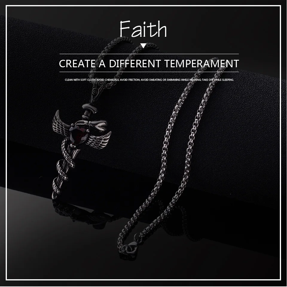 Personality Men's Vintage Stainless Steel Titanium Pendant Necklace Male Trendy Punk Charm Chain Necklaces Jewelry Accessories