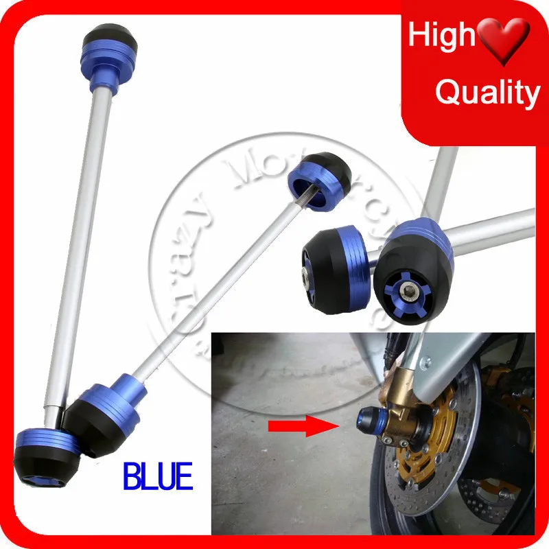 

Fit For Kawasaki ZX14R ZX 14R 2006-2012 Front Rear Axle Fork Crash Sliders Cap Blue Motorcycle Falling Protection
