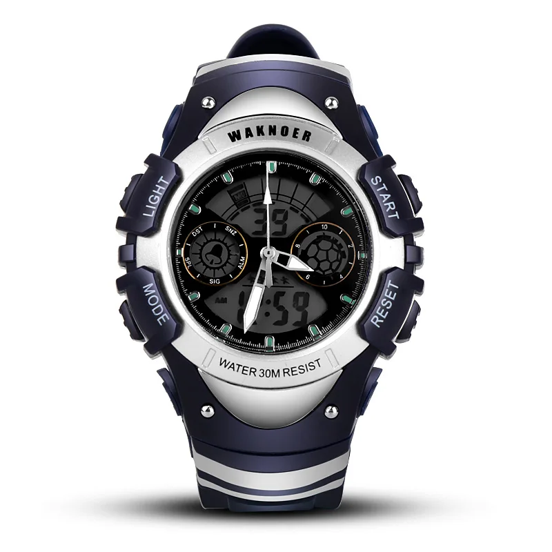 WAKNOER Top Brand Mens font b Watches b font Luxury Men s LED Digital Analog Quartz