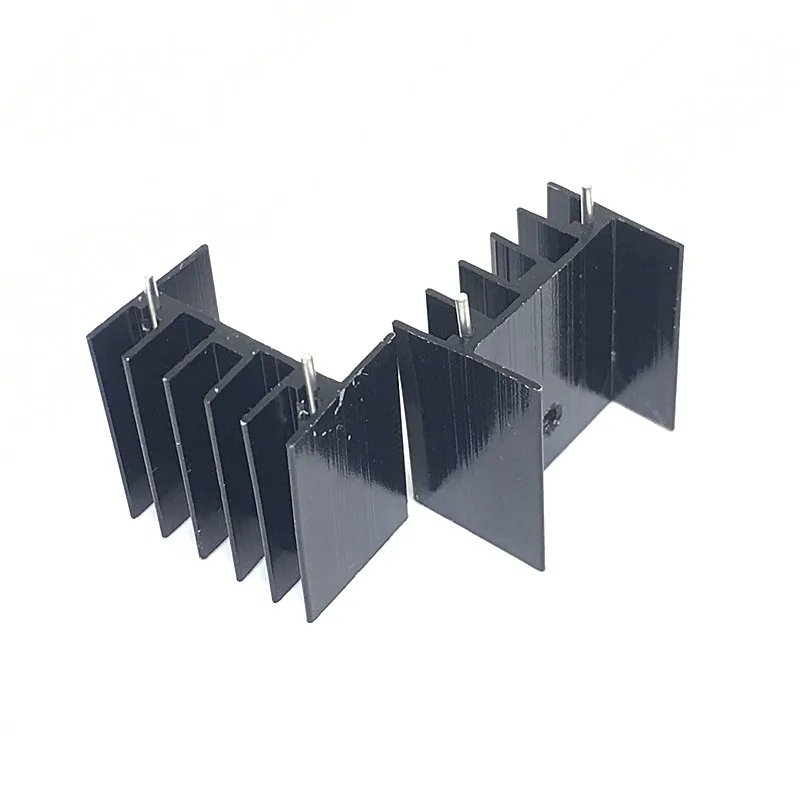 10pcs 25 23 16MM TO 220 Triode Heat Sink  TO220 Transistor Aluminum Radiator Heat Sink With 2Pin