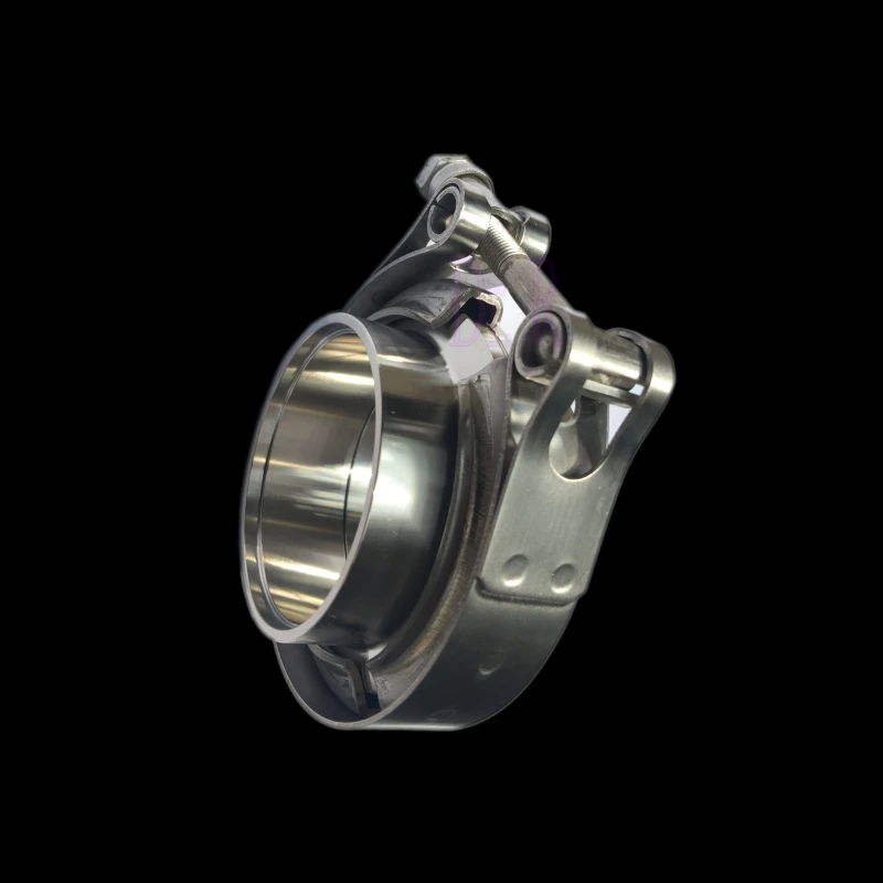 

racing car parts easy to install pipe 304 stainless steel exhaust manifold down pipe flange 1.5 v band clamp for turbo engine