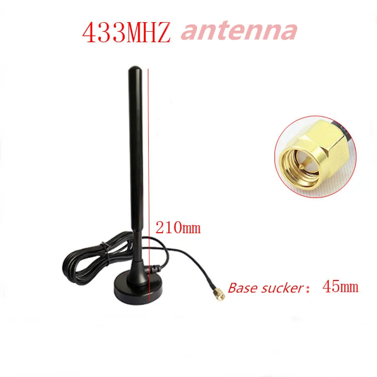 433 m antena 450-510 MHZ otário antena 470 mhz de transmissão de alto ganho antena SMA-M