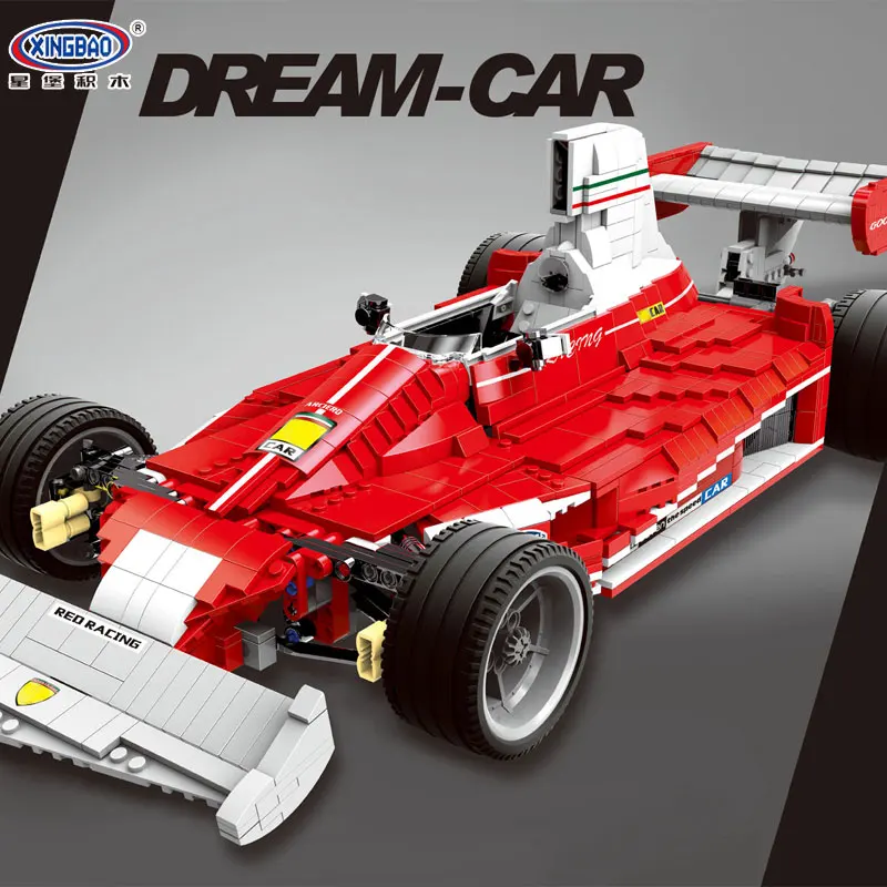 

XINGBAO 03023 Genuine 2405PCS The Red Power Racing Car Set Building Blocks Bricks Educational Toys As Christmas Gifts for Kids
