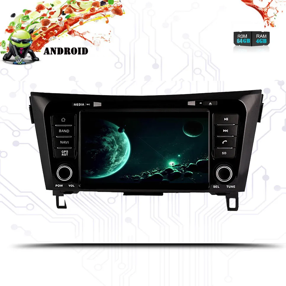 Flash Deal 4+64G android 9.0car dvd gps player for Nissan Qashqai X-Trail 2014-18 with car radio video player navigation car stereo System 3